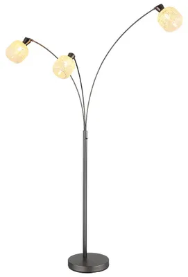 Produktbild von LED Stehleuchte, Metall, Glas, 3-flammig, schwenkbar, H200cm