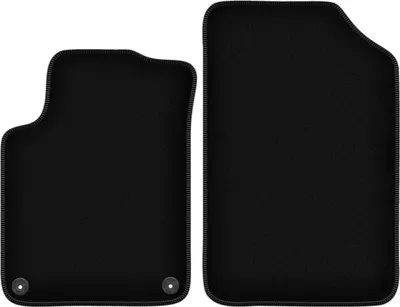 Produktbild von Wielganizator Velours-Autoteppiche vorne – passend für Citroen DS3 (Cabrio, Bj. 2015-) – schwarz, passgenau, mit Befestigungen set 2 Stk.