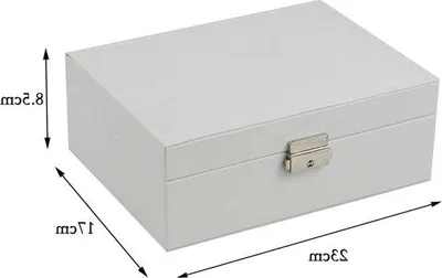 Produktbild von Famanu Schmuckbox mit Schlüssel - Große Leder Schmuckbox Weiß
