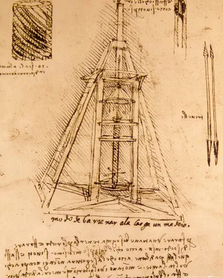 Zdjęcie produktu dla Leonardo Da Vinci - Rysunek wiertarki, 1487-1490 (50 x 40 cm)