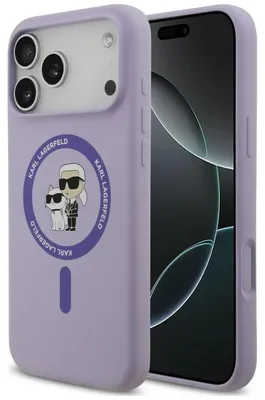 Obrázok produktu pre Silikónový kryt MagSafe s krúžkom Karl&Choupette od Karla Lagerfelda pre iPhone 18 Pro Max / iPhone 17 Pro Max