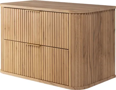 Immagine prodotto di Mobile da bagno, quercia artigianale dorata, maniglie dorate, 80,4 x 51,7 x 41,5 cm