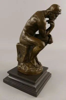 Image de Casa Padrino Bronze Art Déco Figure Le Penseur Bronze / Noir H. 26 cm
