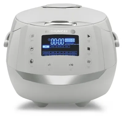 Digitaler Reiskocher & Dampfgarer, 1,5 l, 12 Programme, 860 W, Grau