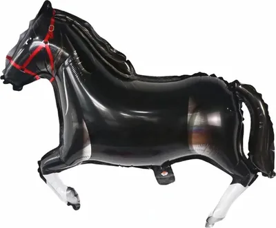 Immagine prodotto di Pallone in foil cavallo, pallone cavallo di circa 75 x 103 cm, nero
