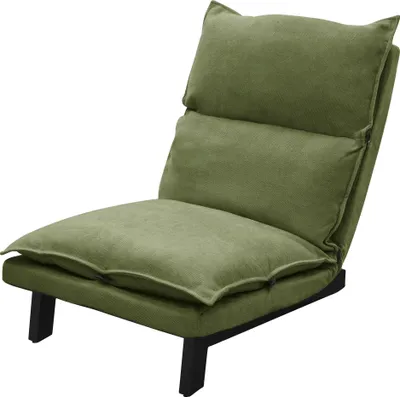 Zdjęcie produktu dla ML-Design krzesło podłogowe zielone, krzesło podłogowe tapicerowane z regulowanym oparciem, lniane pokrycie, solidna stalowa rama, poduszka siedziska sofa podłogowa krzesło do salonu