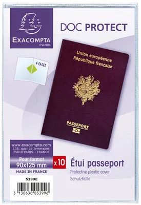 Immagine prodotto di EXACOMPTA Copertina per carte d'identità in PVC a 2 pieghe 0,20 mm 90 x 125 mm