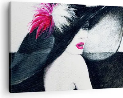 Produktbild von Bild auf Leinwand - Leinwandbild - Frau Modell - 70x50cm - Wand Bild - Wanddeko - Wandbilder - Leinwanddruck - Bilder - Kunstdruck - Wanddekoration - Leinwand bilder - Wandkunst - AA70x50-4020