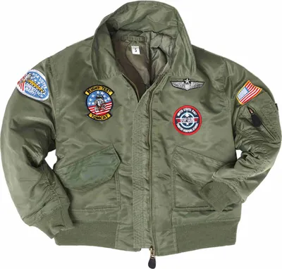 Produktbild von Kinder CWU Fliegerjacke mit Abzeichen oliv, XL