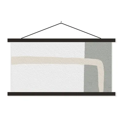 Produktbild von MuchoWow® Textilposter Abstrakt - Minimalismus - Design 150x75 cm mit schwarzem Rahmen - Posterleiste
