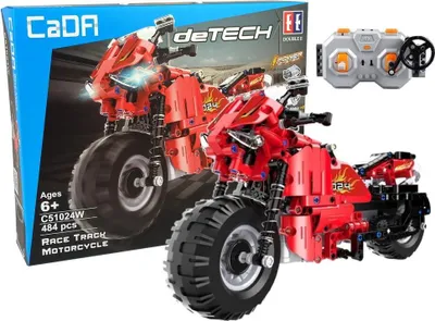Obrázek produktu pro Stavebnice R/C CADA - Motorka 484 dílků na dálkové ovládání.