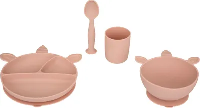 Produktbild von Detská jedálenská súprava "Unicorn", silikón, ružová
