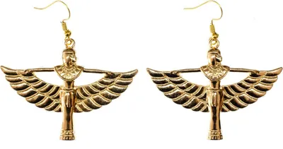 Produktbild von Isis Ohrringe Miniblings Ägypten Flügel Göttin Ägyptisch Wiedergeburt gold XL