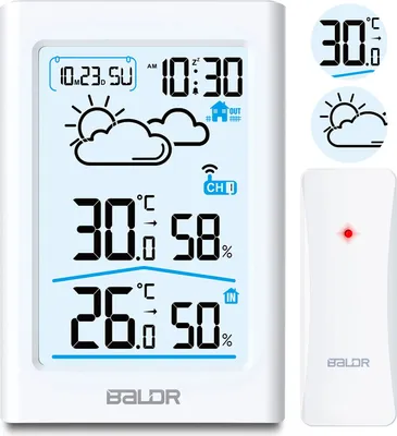 Obrázek produktu pro BALDR Meteorologická stanice s displejem BD-911 bílá