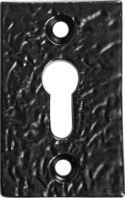 Produktbild von Rechteckige Wappenscheibeplatte Gusseisen Antike W32mm x H51mm schwarz