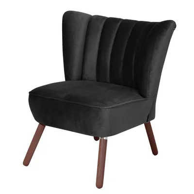 Produktbild von Max Winzer Sessel Alessandro - Samtvelours schwarz - Maße: 70 x 66 x 80 cm