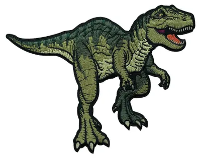 Zdjęcie produktu dla Obrazek do naprasowania ROTH do tornistra z tkaniny DIY T-Rex