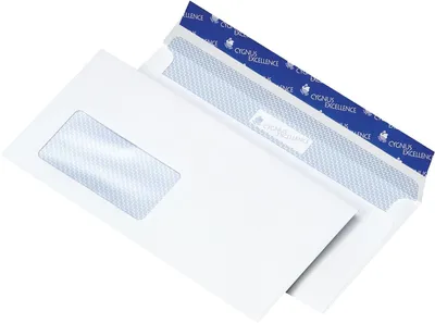 Obrázek produktu pro Cygnus Excellence 30007246 Obálka DL, samolepicí, bílá, ofsetová 100g, 500 ks s okénkem