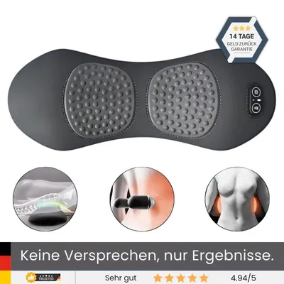 Produktbild von LumbaRelaxPro Rückenkissen mit Wärme & Vibration – ergonomisches Lagerungskissen für die Entspannung im Liegen