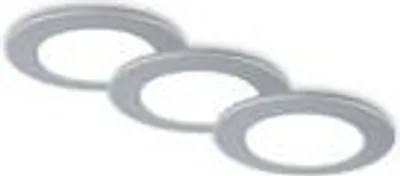 Produktbild von LED Einbauleuchten Bad 3er Set dimmbar Fernbedienung IP44 chrom Ø9,2cm Briloner