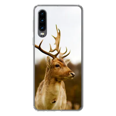 Produktbild von MuchoWow® Handyhülle Schutzhülle Hülle für Huawei P30 Damhirsch - Wald - Herde - Tiere - Natur Silikon Softcase Handy Hülle - Kartenbesitzer