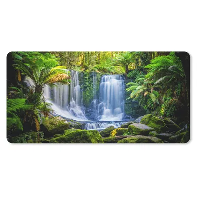 Produktbild von MuchoWow® Mauspad Mousepad Dschungel - Wasserfall - Australien - Pflanzen - Natur 60x30 cm - Mousepads - Maus Mat - Pad - Mausunterlage - Nachhaltig