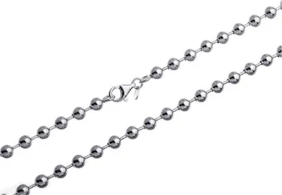 Produktbild von SILBERKETTEN STORE Kugelkette 6mm - echt 925 Silber, Länge wählbar von 40-100cm - 50cm
