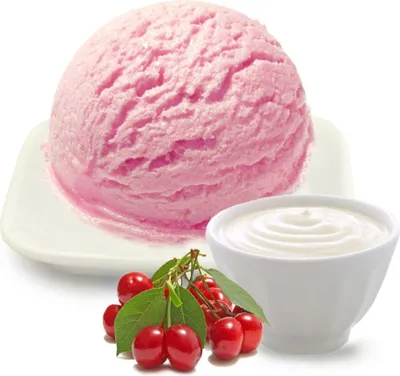 Produktbild von Joghurt Sauerkirsche Low Carb Eis Pulver Vegan Zucker-, laktosefrei 333 g
