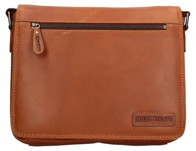 Productafbeelding van Hill Burry Schoudertas Echt Leer Bruin Brown UNICA 30x24x10 cm ART-3141-HILB-BROWN