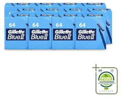 Produktbild von 12 x Gillette Blue II Wegwerpscheermesjes - Großpackung - 12 Stücke