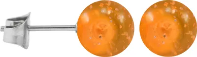 Produktbild von Ohrstecker Chirurgenstahl Glitterkugel Größe - 3 mm Farbe - Orange