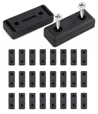 Obrázok produktu pre Miniatúrne nožičky na nábytok, 5 x 2 x 1 cm, čierne, 40 kusov