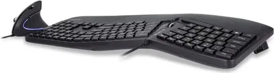 Obrázok produktu pre Perixx PERIDUO-505BDE USB Keyboard and mouse set German, QWERTZ Black Ergonomic, Gel wrist support mat, Multimedia buttons