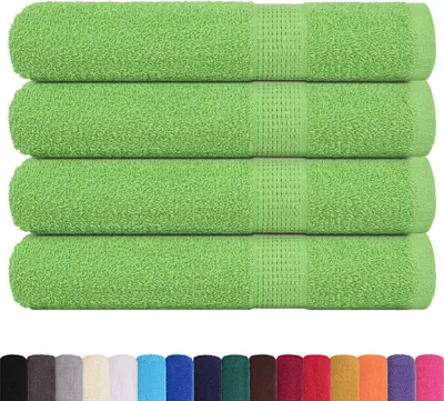 Obrázok produktu pre vidaXL Uteráky FROGN, 4 ks, jablkovozelené, 100 x 200 cm, 360 g/m²