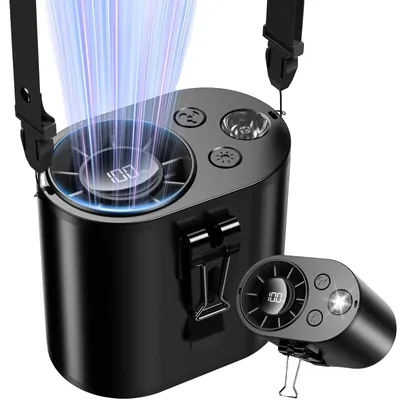 Image de Ventilateur portable pour la taille, 10 vitesses, batterie rechargeable, ventilateur unique 10000 mAh