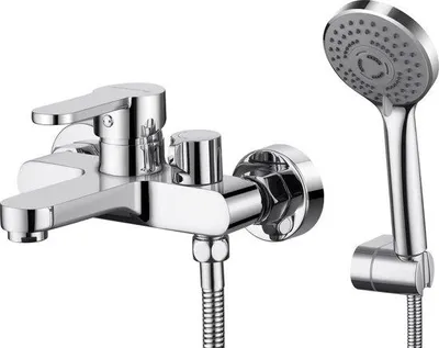 Produktbild von Famanu Badarmatur mit 3 Strahlarten - Chrom