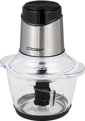 Produktbild von Cloer 6829 Multi-Zerkleinerer, elektrischer Universalzerkleinerer, 6-flügeliges Edelstahlmesser, für Obst, Gemüse, Nüsse, Fleisch, 400 W, Ein-Hand