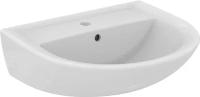 A white ceramic sink is shown against a white background.