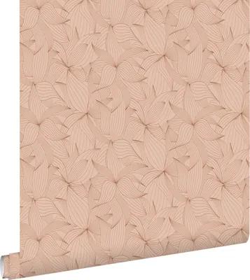 Immagine prodotto di ESTAhome carta da parati foglie disegnate terracotta chiara 50 x 900 cm