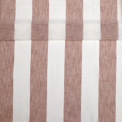 Produktbild von Voile-Stoff mit breiten Streifen und beschwertem Saum