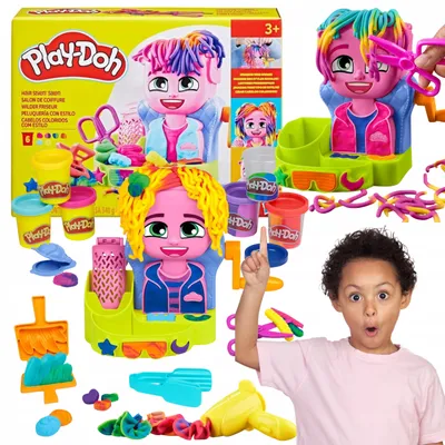 Produktbild von Play-Doh Friseursalon Set Knete für kreative Frisuren