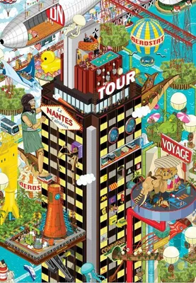 Image de Grafika Puzzle Nantes - La Tour - 1000 pièces puzzle fun