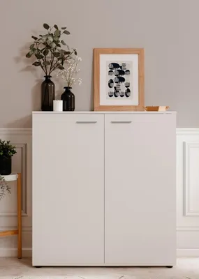 Produktbild von finori Satos 02A Kommode / Schuhschrank, weiß Maß: B x H x T ca. 100 x 110 x 34 cm