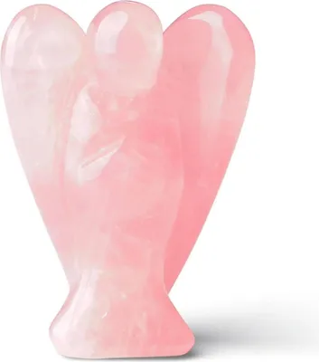 Produktbild von Engel Figur Rosenquarz Kristall 50mm Reiki Schutzengel Statue