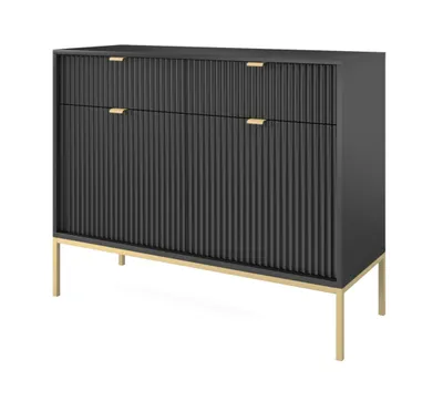 Produktbild von AX LIVING Kommode mit Schublade Eternas KS104 104cm breite, Modern in Schwarz