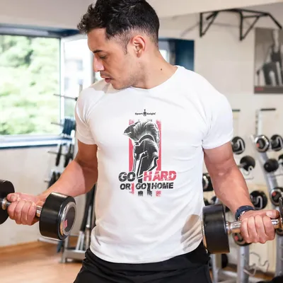Produktbild von Sport-Knight® Herren Fitness T-Shirt "Go Hard or Go Home"