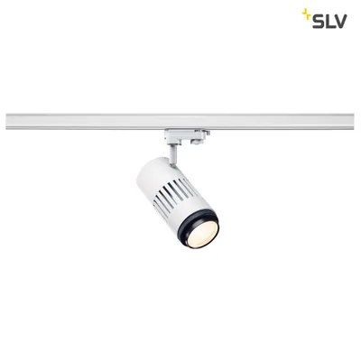 Image de SLV Stuctec LED Zooming Lens Projecteur pour rail triphasé 3000K blanc