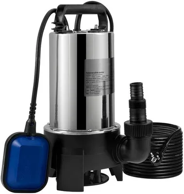 Imagen del producto de Bomba de doble impulsor - Turbina para aguas sucias - 1100 W - 230 V - 333 l/min - IPX8 - Salida adaptable - Para piscinas y estanques