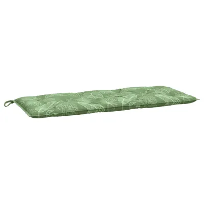 Zdjęcie produktu dla vidaXL Poduszka na ławkę ogrodową wzór liści 120x50x7 cm tkanina