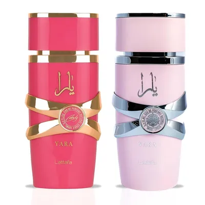 Produktbild von Lattafa Anniversary Edition Yara & Yara Candy Eau de Parfum (100 ml + 100 ml), exklusive Düfte für Damen, süß, blumig und raffiniert